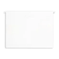 Russell+Hazel Hanging File Folder, Letter Size, White, 10/Pack (82372)