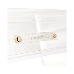 Russell+Hazel Monitor Stand with Drawer, Clear/Gold (98149)