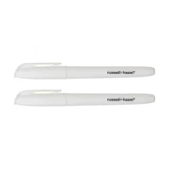 Russell+Hazel Wet Erase Marker, Fine Tip, White, 2/Pack (38336)