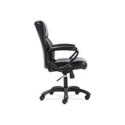 Sadie Mid-Back Executive Chair, Fixed Padded Arms, Black Leather (BSXVST305)
