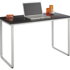Safco® 47" Steel Table Desk, Black/Silver (1943BLSL)