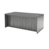 Safco Aberdeen 72" Bowfront Desk, Gray Steel (ABD7242LGS)