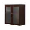 Safco Aberdeen Glass Display Cabinet, Mocha, 2-Shelf, 39 1/4"H