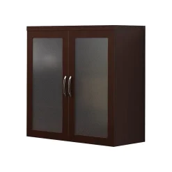 Safco Aberdeen Glass Display Cabinet, Mocha, 2-Shelf, 39 1/4"H