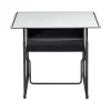 Safco AlphaBetter 26" - 42" Plastic/Steel Adjustable Desk, White/Black (1209DE)
