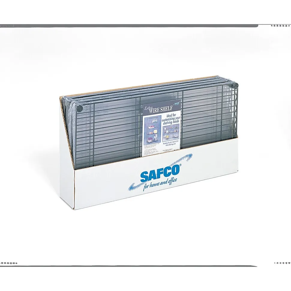 Safco Commercial Extra 2-Shelf Metal Shelf, 48", Black (5242BL)