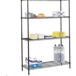 Safco Commercial 2-Shelf Wire Unit, 48", Black (5241BL)