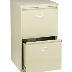 Safco 2-Drawer Vertical File Cabinet, Sand, 24"D (5039)
