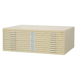 Safco® Graphic Arts 10-Drawer Steel Flat File For 30" x 42" Documents, Tropic Sand