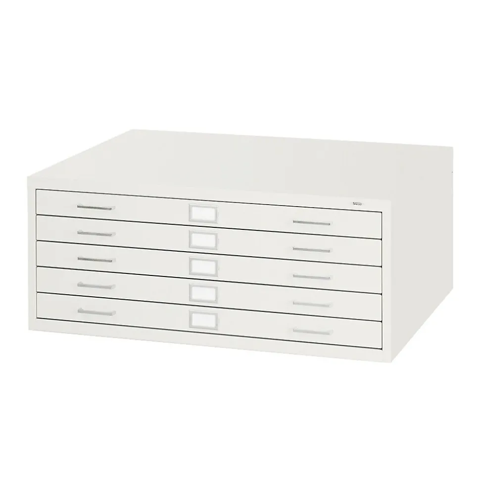 Safco® Graphic Arts 5-Drawer Steel Flat File For 24" x 36" Documents, White