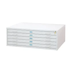 Safco® Graphic Arts 5-Drawer Steel Flat File For 30" x 42" Documents, White