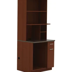 Safco 48"H Modular Break Room Appliance Hutch, Mahogany/Slate (1706MH)