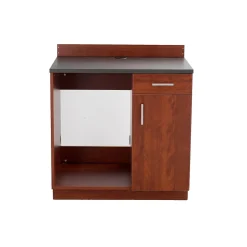 Safco 36"H Modular Break Room Appliance Base Cabinet, Mahogany/Slate (1705MH)