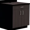 Safco 36"H Modular Break Room Two Doors/One Drawer/One Adjustable Shelf Base Cabinet, Asian Night/Black (1701AN)