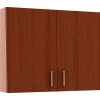 Safco 30"H Modular Break Room Breakroom Wall Cabinet, Mahogany/Slate (1700MH)