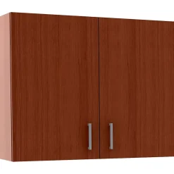 Safco 30"H Modular Break Room Breakroom Wall Cabinet, Mahogany/Slate (1700MH)