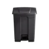 Safco Indoor Step Trash Can, Black Plastic, 17 Gal. (9922BL)