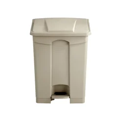 Safco Indoor Step Trash Can, Tan Plastic, 17 Gal. (9922TN)