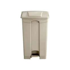 Safco Indoor Step Trash Can, Tan Plastic, 23 Gal. (9923TN)