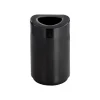 Safco Indoor Trash Can w/Lid, Black Steel, 30 Gal. (9920BL)