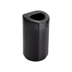 Safco Indoor Trash Can w/Lid, Black Steel, 30 Gal. (9920BL)