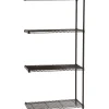 Safco Industrial 4-Shelf Wire Unit, 36", Black (5286BL)