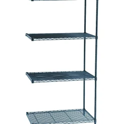 Safco Industrial 4-Shelf Wire Unit, 36", Black (5289BL)