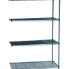 Safco Industrial 4-Shelf Wire Unit, 48", Black (5295BL)