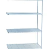 Safco Industrial 4-Shelf Wire Stand Alone, 48.03", Metallic Gray (5295GR)