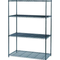 Safco® Industrial Wire Shelving, Starter Kit, 48Wx24"D
