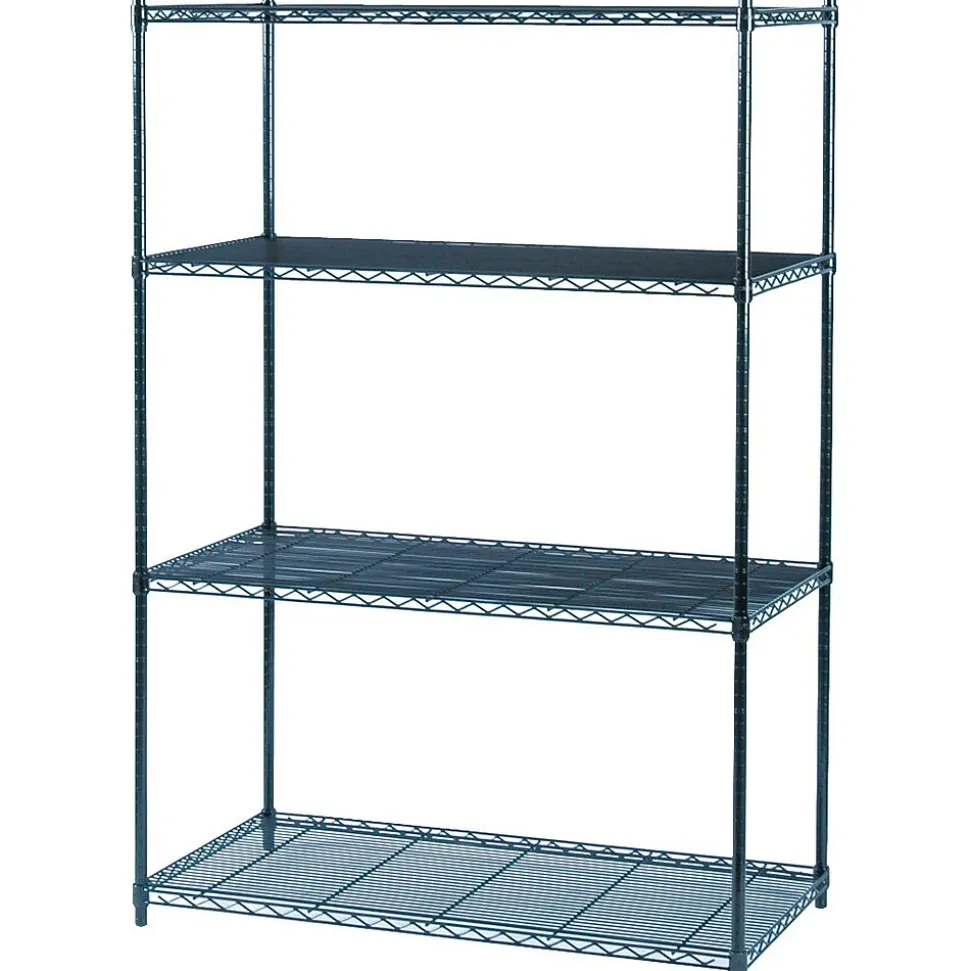 Safco® Industrial Wire Shelving, Starter Kit, 48Wx24"D