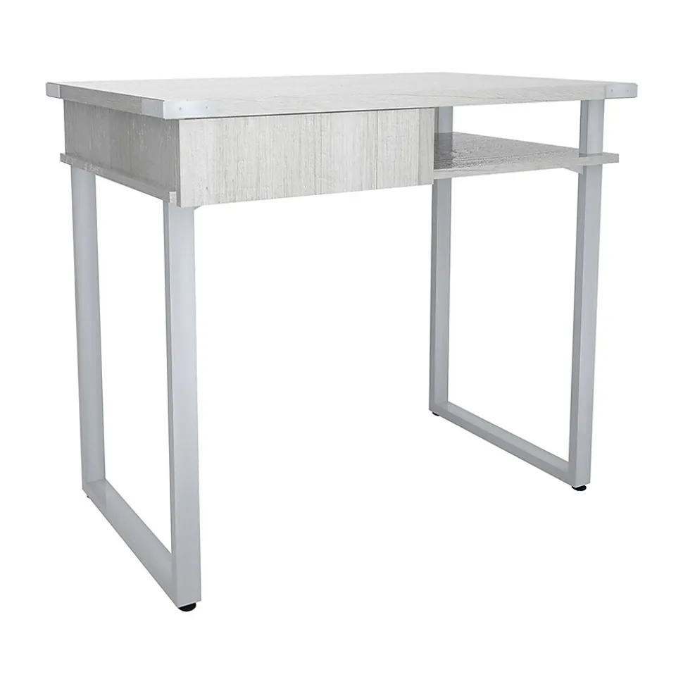 Safco Mirella SOHO 36"W Table Desk with Drawer, White Ash (5512WAH)