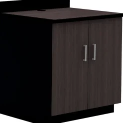 Safco® Modular Break Room Two Doors/Two Adjustable Shelves Base Cabinet, Asian Night/Black, 36"H x 36"W x 25"D