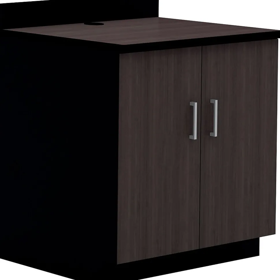 Safco® Modular Break Room Two Doors/Two Adjustable Shelves Base Cabinet, Asian Night/Black, 36"H x 36"W x 25"D