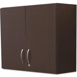 Safco® Modular Break Room Breakroom Wall Cabinet, Asian Night/Black, 30"H x 36"W x 14"D