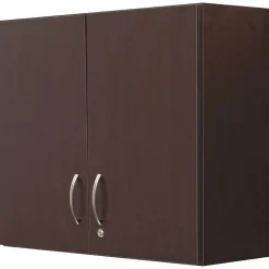Safco® Modular Break Room Breakroom Wall Cabinet, Asian Night/Black, 30"H x 36"W x 14"D