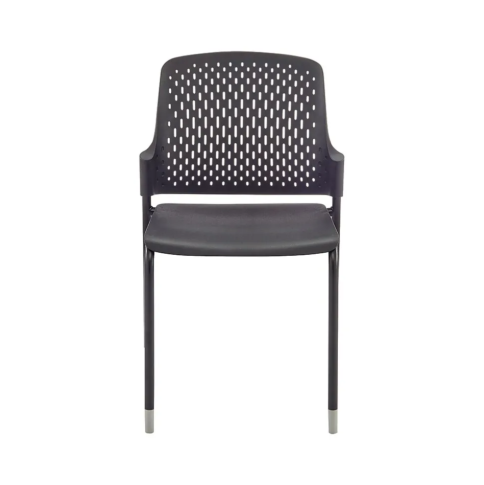 Safco Next High-Impact Polypropylene Office Chair, Black, 4/Carton (4287BL)