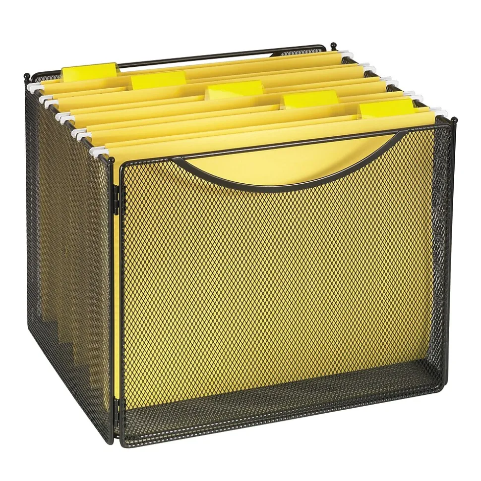 Safco® Onyx™ 2170 Onyx™ Mesh Desktop Box File, Black, 6/Pack (2170BL)