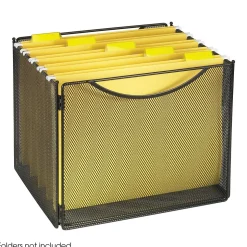 Safco Onyx™ Desktop Box File, Black, 10"H x 12 1/2"W x 11"D