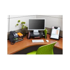 Safco Onyx Monitor Stand, Adjustable, Black (2159BL)