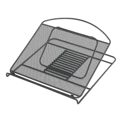 Safco Onyx 12.25"W x 12.25"D Steel Mesh Laptop Stand, Black (2161BL)