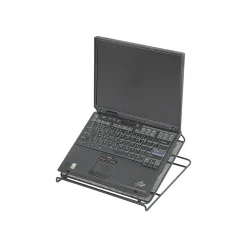 Safco Onyx 12.25"W x 12.25"D Steel Mesh Laptop Stand, Black (2161BL)