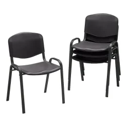 Safco Polypropylene Banquet/Reception Chairs, Black, 4/Pack (4185BLK)