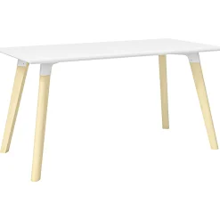 Safco Resi 60" Table Desk, Maple/White (RESDES3060)