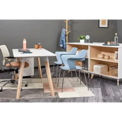 Safco Resi 60" Table Desk, Maple/White (RESDES3060)