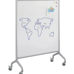 Safco® Rumba™ Whiteboard Collaboration Screen, 42" x 16" x 54", White/Gray (2015WBS)