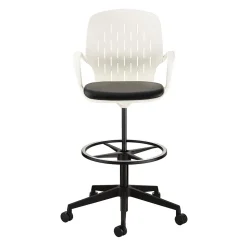 Safco® Shell™ Vinyl Upholstered Extended-Height Chair, White (7014WH)