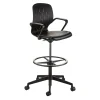 Safco® Shell™ Vinyl Upholstered Extended-Height Chair, Black (7014BL)