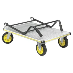 Safco STOW AWAY Platform Truck, 1000 lbs., Aluminum/Black (4053NC)