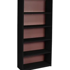 Safco ValueMate Economy 5-Shelf 42.2"H Steel Bookcase, Black (7173BL)